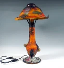 Daum Nancy Handcrafted Signed Wine Vines Table Lamp, Original, France