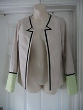 Striking Designer Jacket Size 10 Textured Animal Print Vibrant Lining Madam Rage