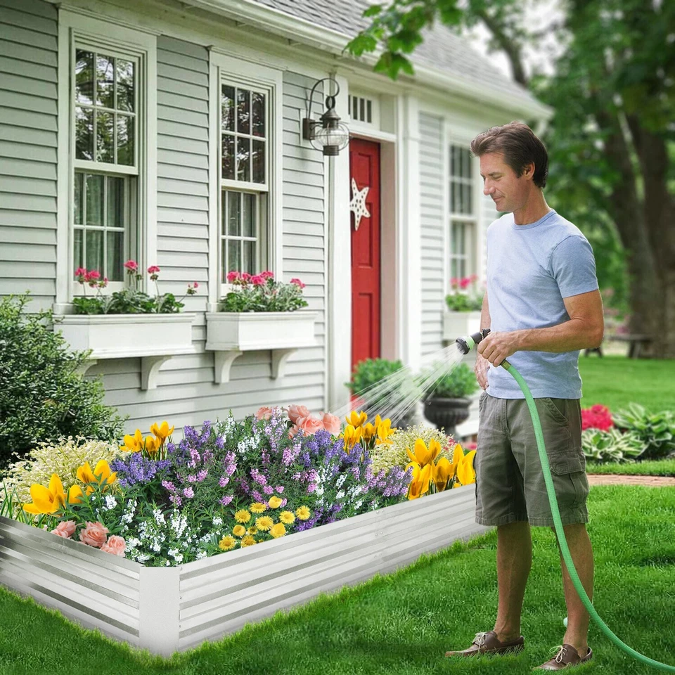 Galvanized Garden Bed, Elevated Raised Garden Bed 6x3x1ft for Outdoor Raised - Image 2 of 4