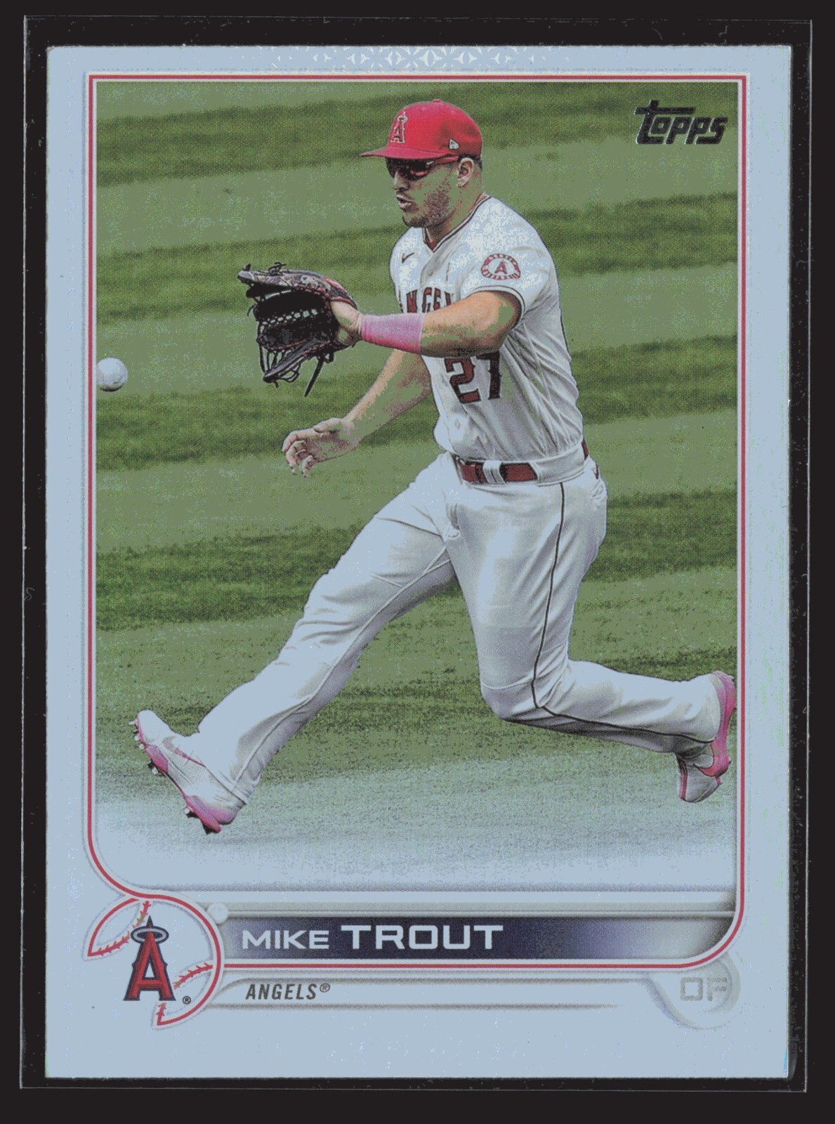 2022 Topps Series 1 #27 Mike Trout Rainbow Foil Los Angeles Angels