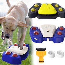 Dog Sprinkler Toy Step-On Paw Activated Puppy Water Fountain Dogs Drinking Fun