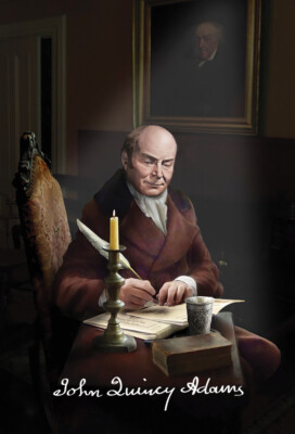 JOHN QUINCY ADAMS ''Another Diary Entry'' made from his Life Mask - Postcard