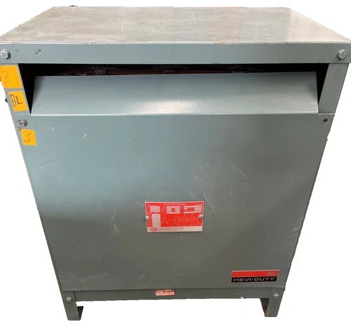 45KVA Hevi-Duty T2HB45 Transformer Pri 480V Sec 208/120V 3 Phase Indoor
