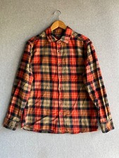Eddie Bauer Flannel Shirt Mens Medium Plaid Button Up Camp Outdoor