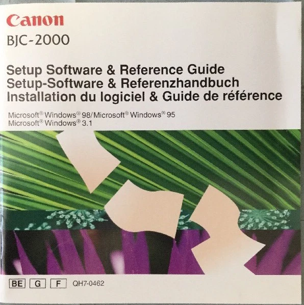 Canon BJC-2000 Setup Software & Reference Guide (1998) Windows 3.1, 95 & 98  - Bild 3 von 4