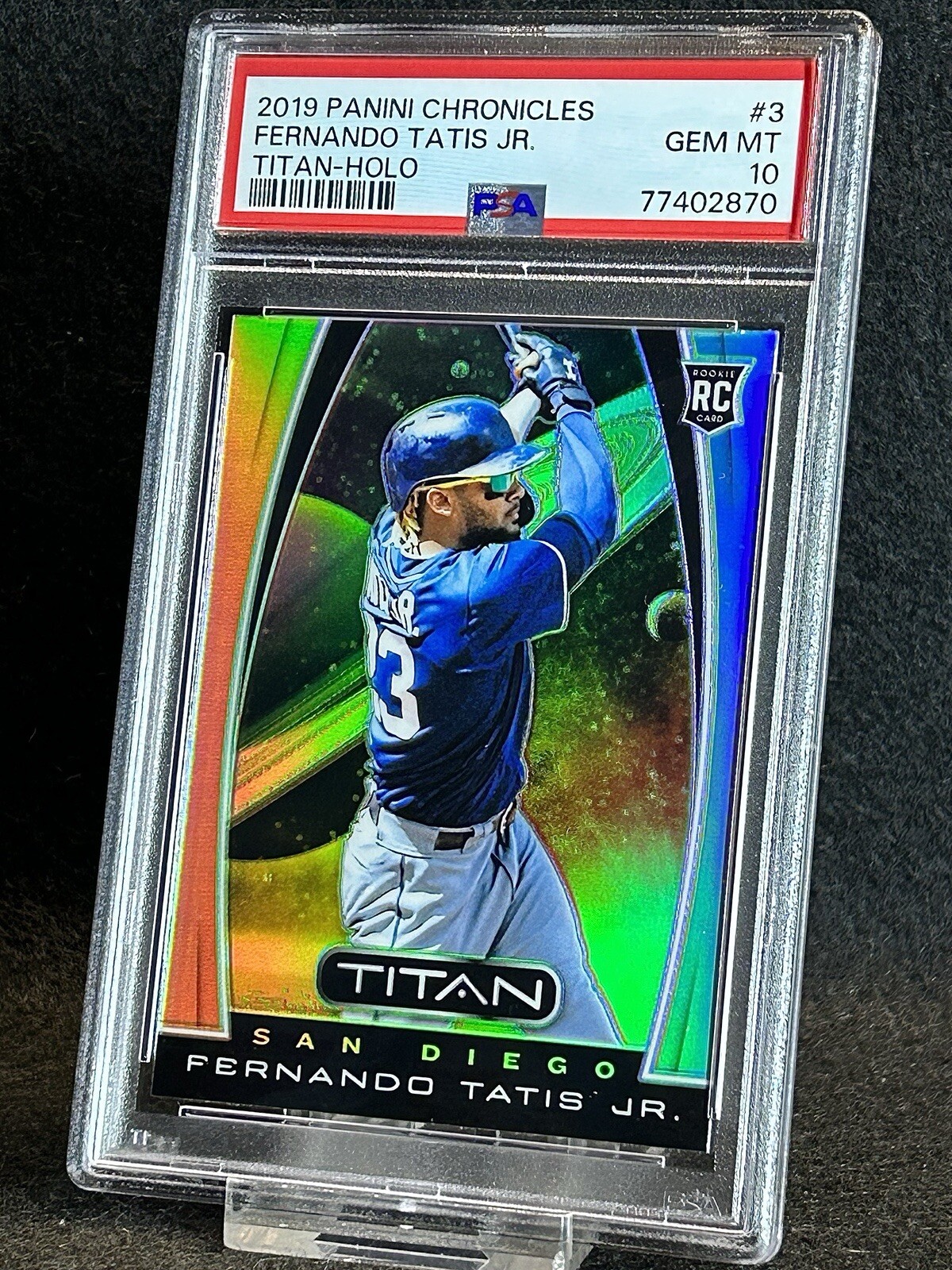 2019 Panini Chronicles Fernando Tatis Jr Titan-Holo Rookie PSA 10