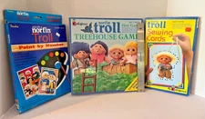 TROLL NORFIN GAME , SEWING CARDS, AND PAINT BY NUMBER  NEW  3 Activities