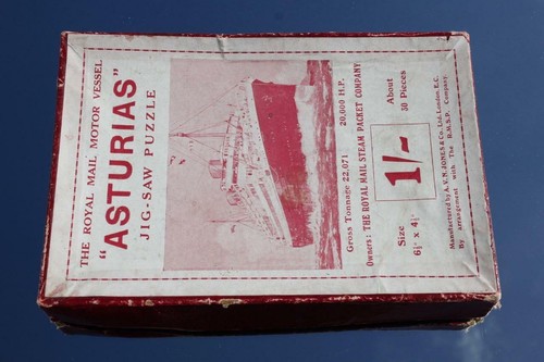 ROYAL MAIL LINE RMS ASTURIAS RARE AS SOLD ONBOARD COMPANY ISSUED JIGSAW PUZZLE - Picture 3 of 4