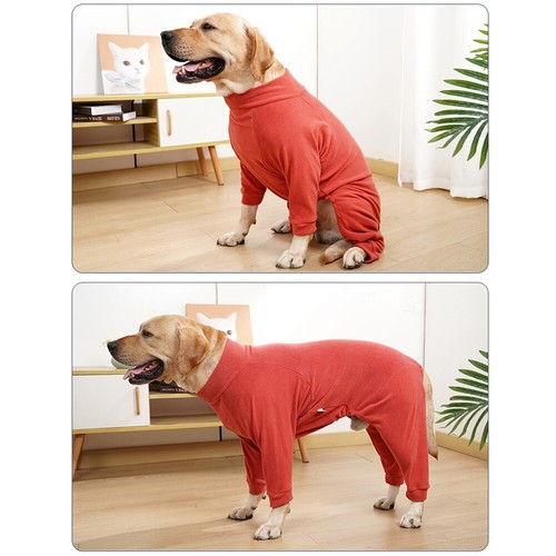 Dog Winter Clothes Warm Fleece Bodysuit Pyjamas Four Legged Jumper Apparel Pets - Picture 10 of 16