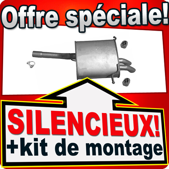 Silencieux arrière pour Mercedes Classe C CL203 C180 C200 berline 2000-2008 en acier