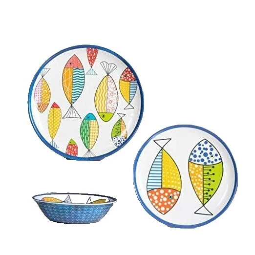 Melamine Animal Print Round Dinner Service Sets