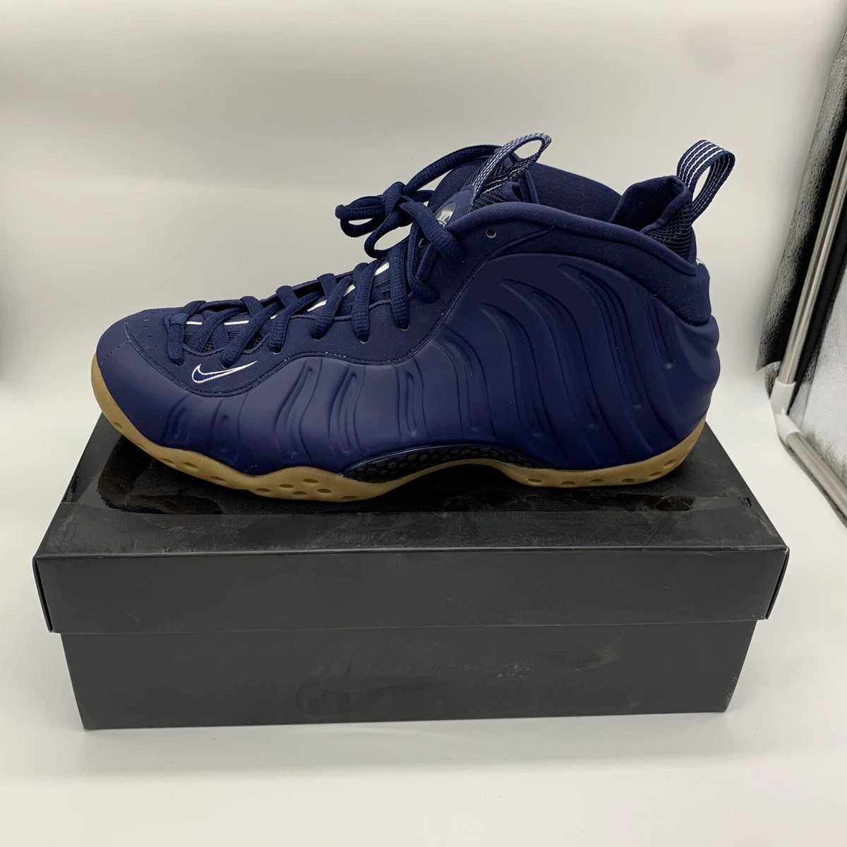 Navy blue nike foamposite cheap