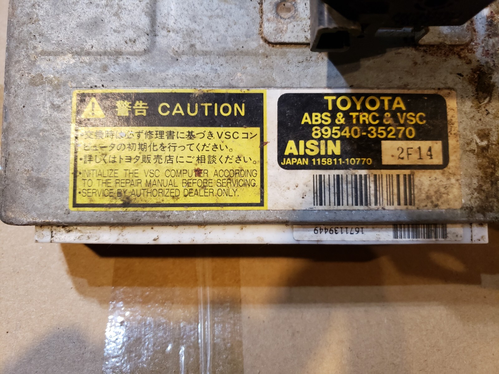 01 Toyota 4runner ABS Trac & VSC Computer Plugs 8954035260 Skid