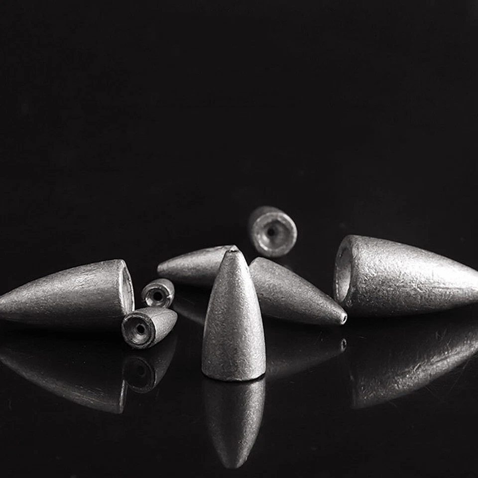 10 piezas hundidor de plomo de pesca 2/3,5/5/7/10G herramienta de bala plomada bob pesas aparejos Acc Foto 3 de 4