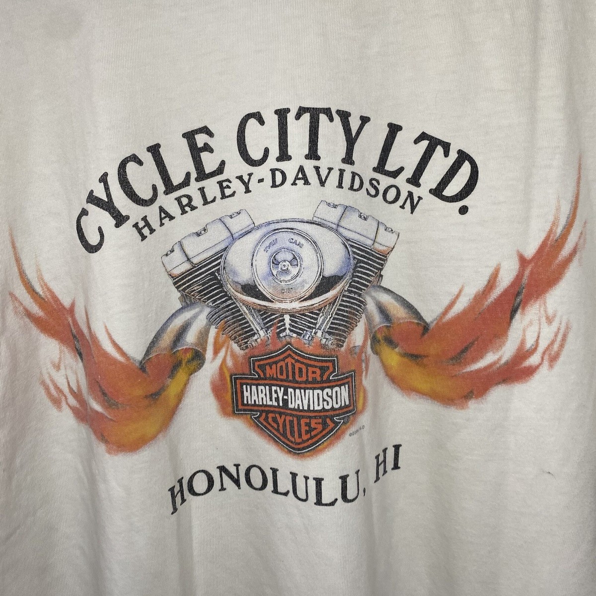 Vintage Men's Harley Davidson Flame Long-sleeve T-Shirt | eBay