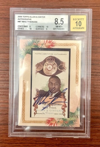 2006 TOPPS ALLEN & GINTER AUTOGRAPHS MIKE TYSON AUTO BGS 8.5 / 10 UNDERGRADED?
