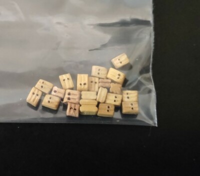 Ship Model Fittings Parts 20 Boxwood 5mm double blocks