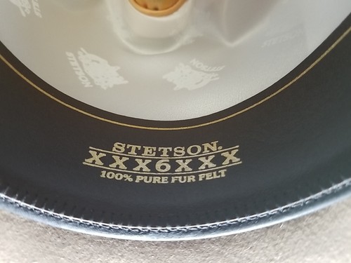 Cappello da cowboy vintage Stetson Rambler XXXXXX 6X Sahara 6 3/4" con scatola - MADE IN USA! - Foto 8 di 10