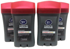  Lot 4 WHITERAIN AMBER WAVE 24Hr ODOR FREE PROTECTION MEN'S DEODORANT BRAND NEW