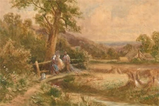 Horace Long - Late 19th Century Watercolour, Harvest Time
