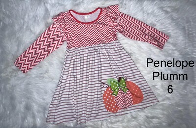 Penelope Plumm Pumpkin Dress Size 6