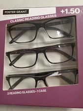 Design Optics by F.G Men's Full Frame Classic Reading Glasses 3PK, +1.50 - Cole