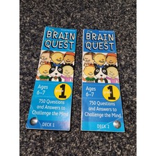 Brain Quest Grade ages 6 7 LOT 2 Decks by Workman