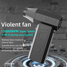 Violent Fan 130000RPM Powerful Air Blower Strong Winds 41m/s Vacuum Dust Cleaner