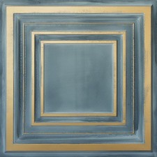 Faux Tin Painting Tile Metalized ceiling panels for Cafe PL05 Smoked gold 10pcs