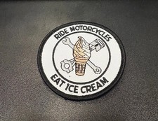 Ride motorcycles eat Ice Cream Patch 3 Round