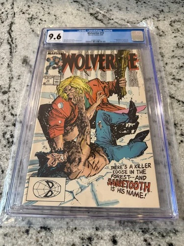 Wolverine # 10 CGC Graded 9.6 Marvel Comic Book 1989 Sabretooth X-Men JH24
