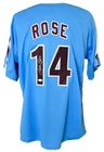 Pete Rose Signed/Autographed Blue Custom Baseball Jersey Phillies JSA 204944
