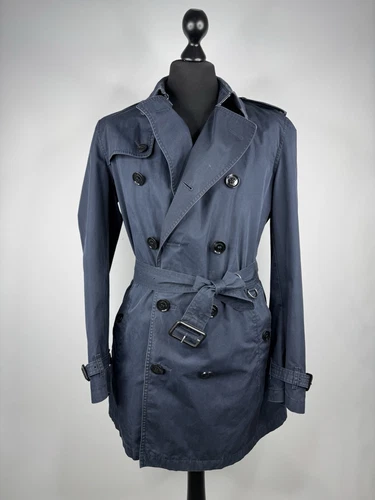 Burberry trench uomo cappotto giacca blu taglia L