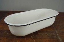 Vintage Email Kinder Badewanne Pflanzschale Wanne Emaille Retro Deko Antik 3