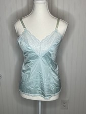 Vintage Blue Camisole Lace Lingerie Size 10/32 Cami