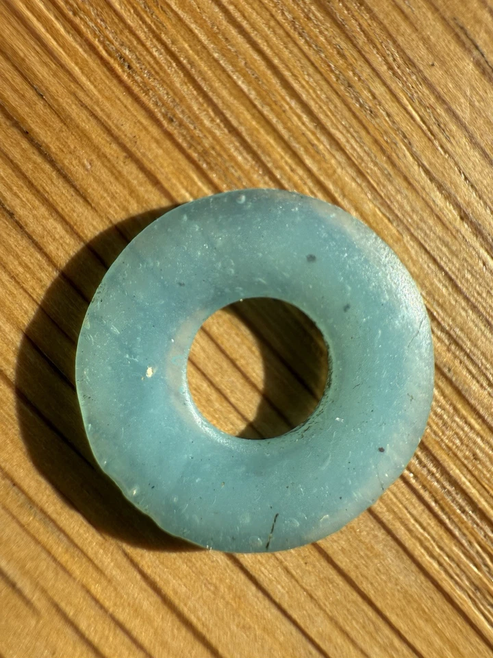 Lote Colgante Vintage Chino Donut Redondo Manzana Verde Jadeíta Jade Cuentas Foto 3 de 4