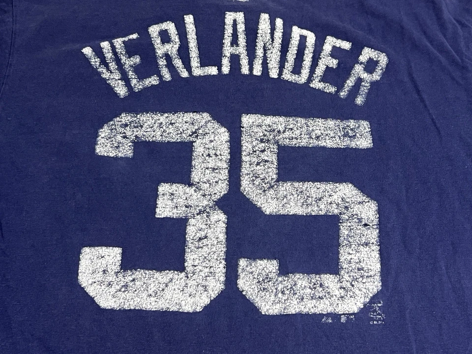 Detroit Tigers Justin Verlander #15 T-Shirt Faded Distressed Short Sleeve Size L - Image 4 of 4