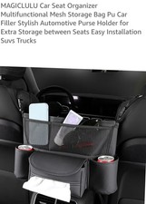 Car Organizer Storage between Seats, Leather Seat Organizer Purse Holder between