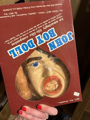 Vintage JOHN BOY DOH Novelty Gag Doll Bachelor Humor w Original Box