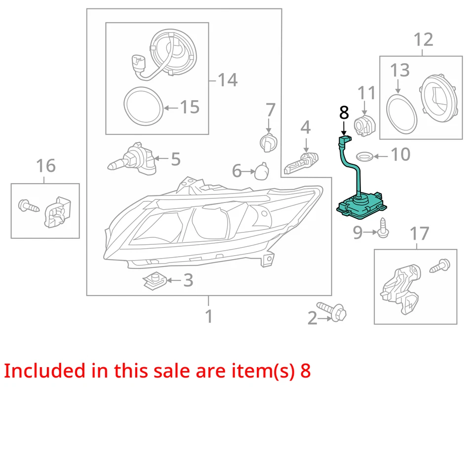 Farol de lastro Honda Cr-z 2011-2016 RZZ44 - Imagem 3 de 4