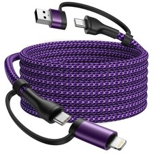 USB C to Lightning Cable, 60W 4 in 1 6 FT 4 1 Charging Purple 6FT