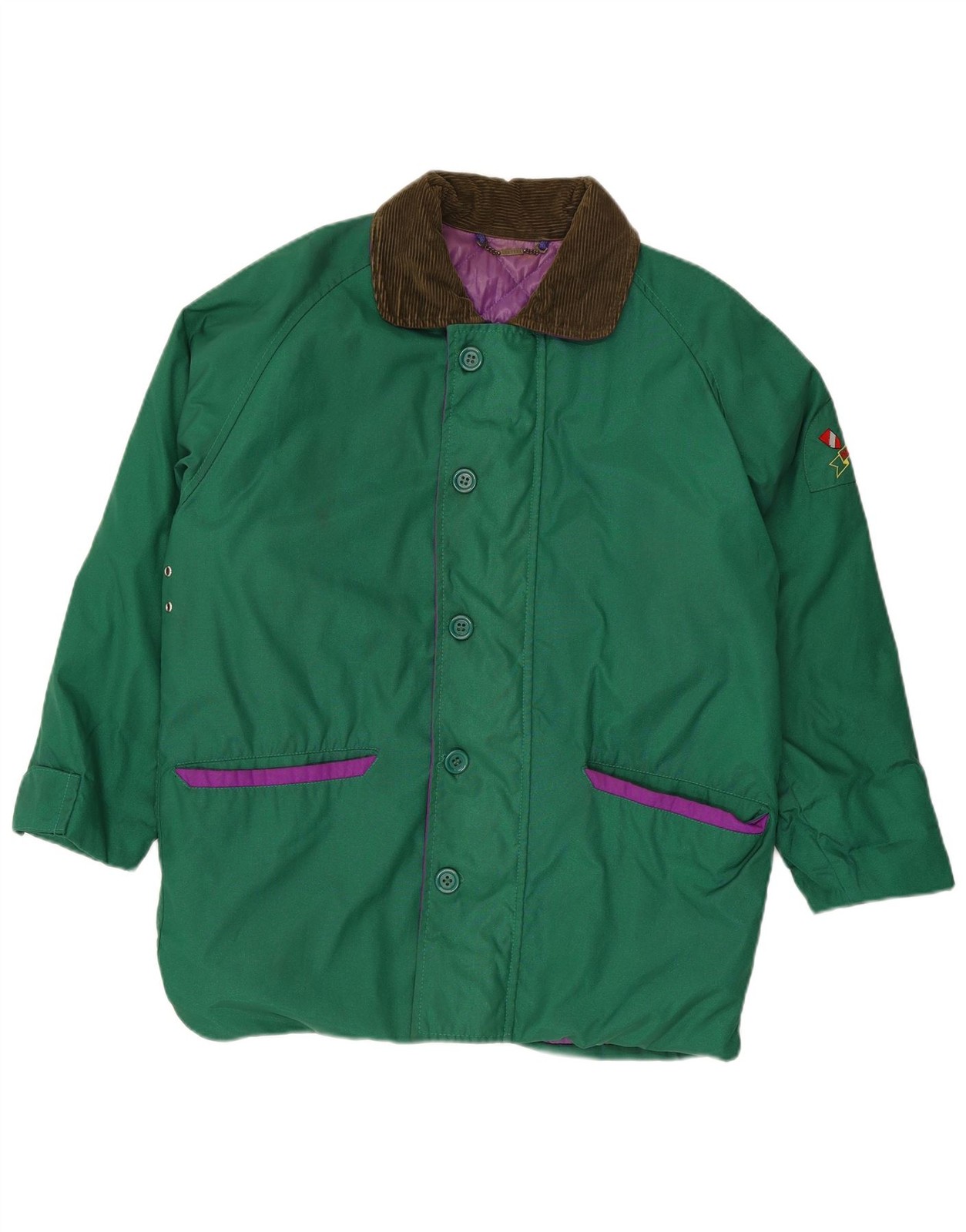 CARRERA Mens Loose Fit Windbreaker Jacket UK 38 Medium Green Polyamide BS21