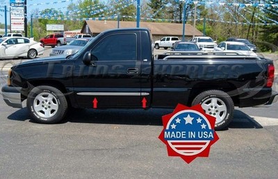 1999-2006 Chevy Silverado Regular Cab Flat 4Pc Body Side Molding Trim 2''