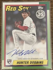 2025 Topps Update Hunter Dobbins RC On Card Auto 1990 35th #90AU-HD Red Sox