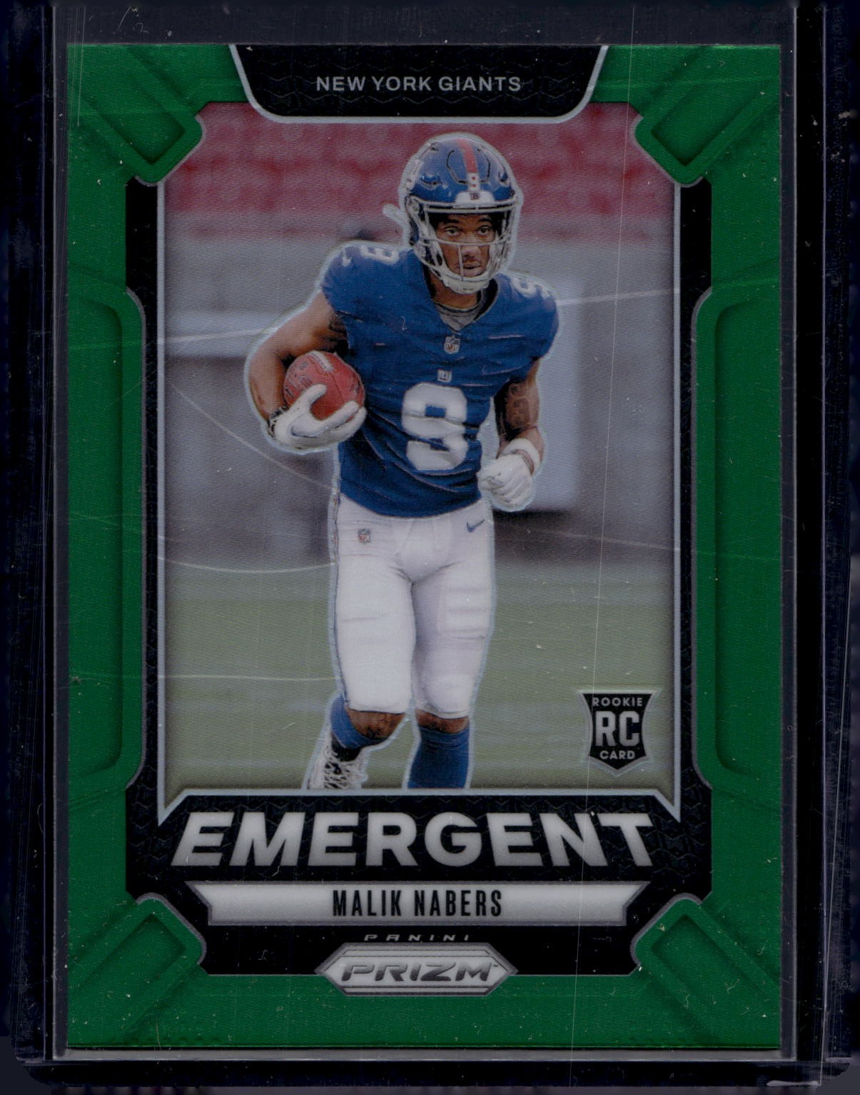2024 Panini Prizm #6 Malik Nabers Emergent Green Prizm