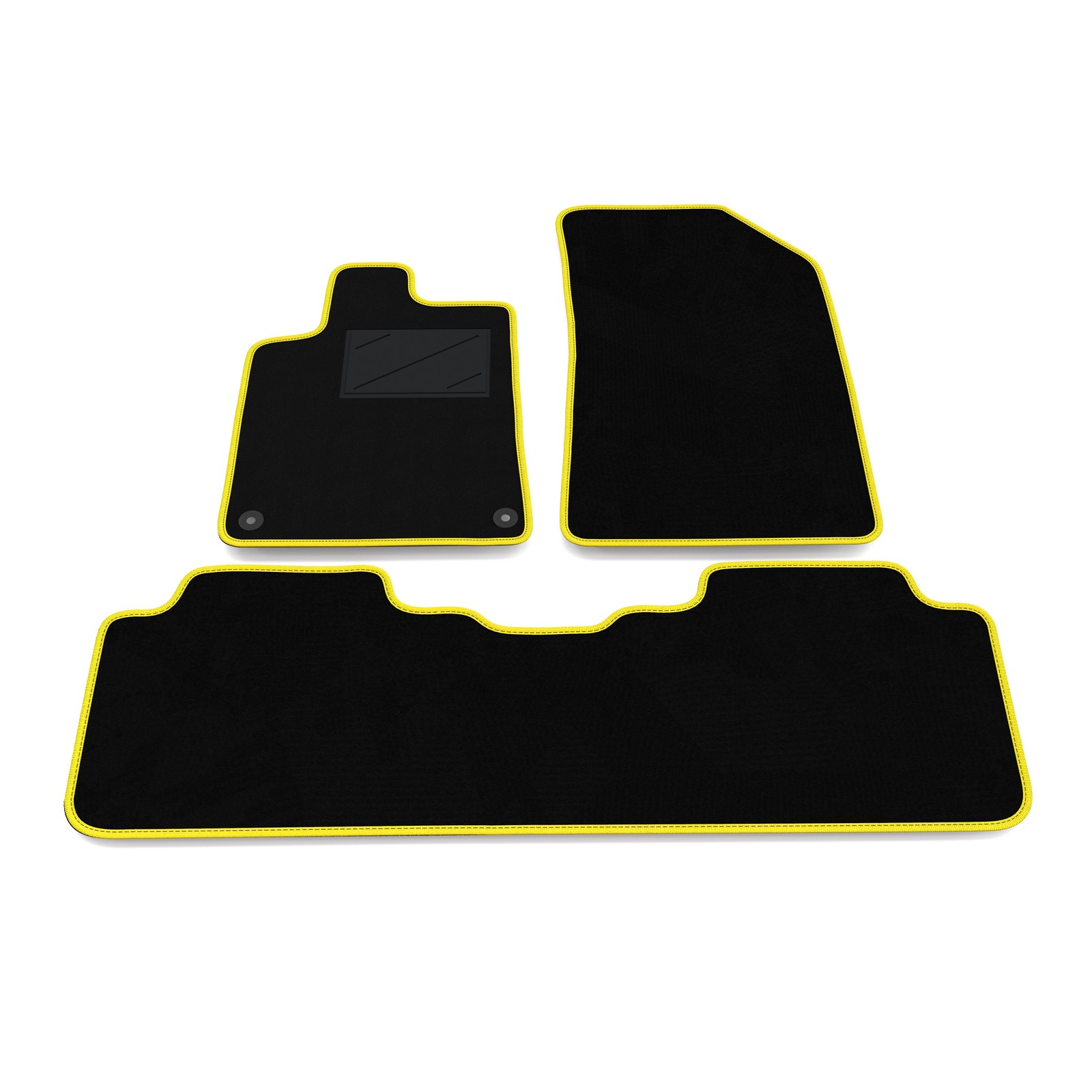 Tapis de sol arrière noir pour Citroën C5 de 2001 à 2008 en version unie