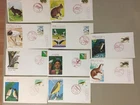 Ten Japan BIRDS and FAUNA fdc.Each two same stamps,diff pictures