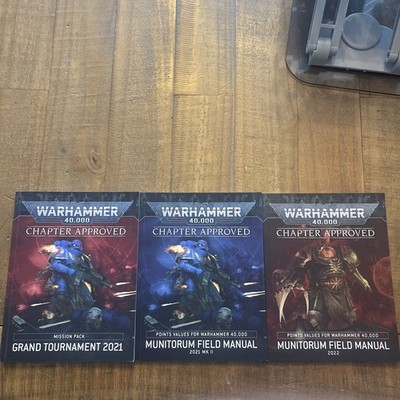 Warhammer 40k Chapter Approved Munitorum Field Manuals LOT OF  3! 2021-2022 