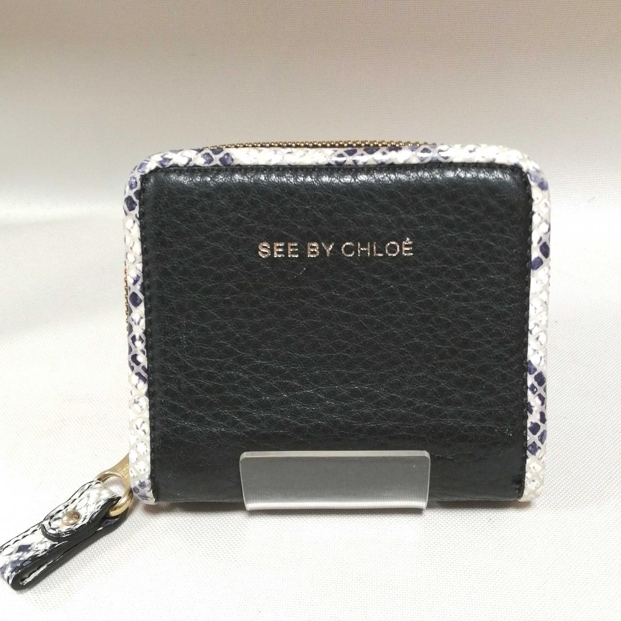 Bi Fold Wallet Model Black Python Pattern SEE BY … - image 1