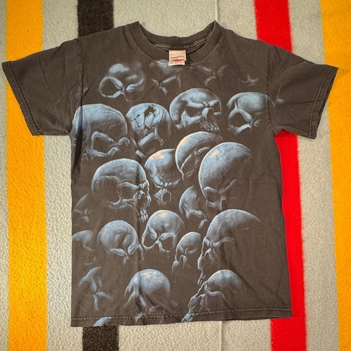 Vintage Y2K Tennessee River "Son of Skulls" All-Over Print Tee Tennessee River S